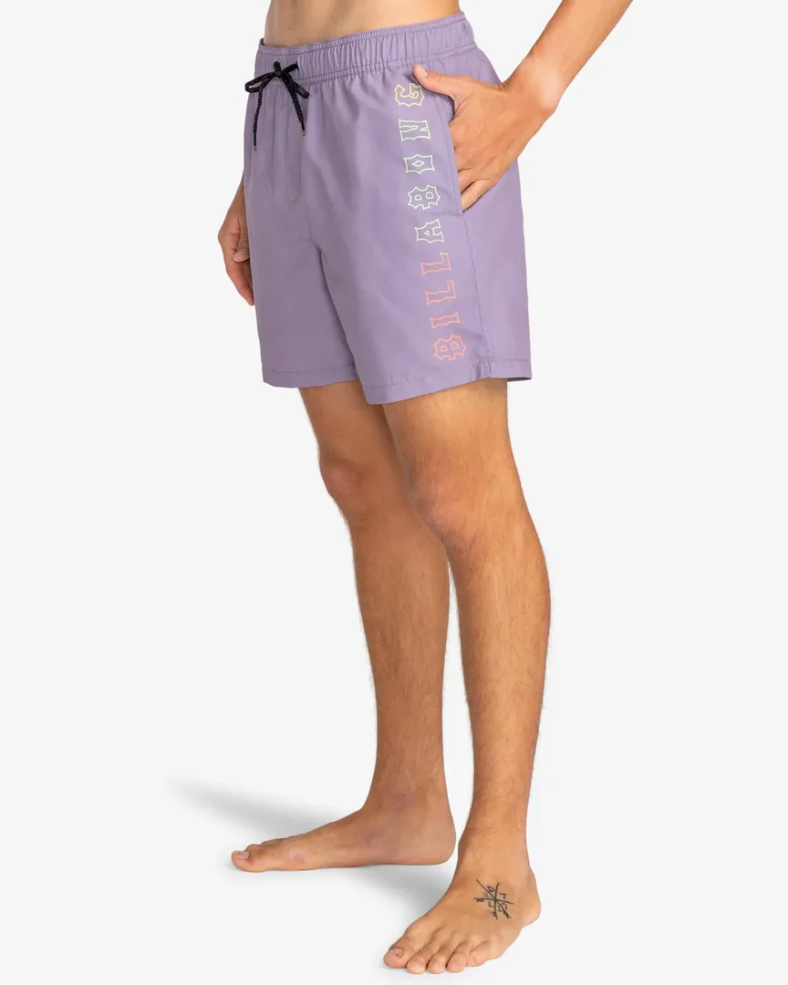 Billabong Badehose All Day Heritage Layback 16" für Männer Grey Violet
