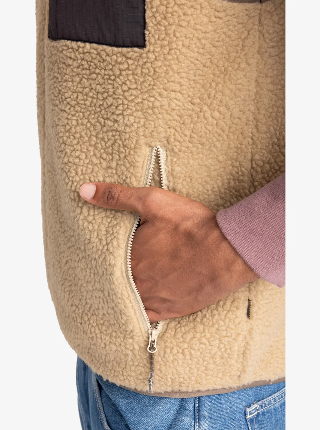 Quiksilver Shallow Water - Fleece-Weste mit Reißverschluss für Männer Braun GR. L