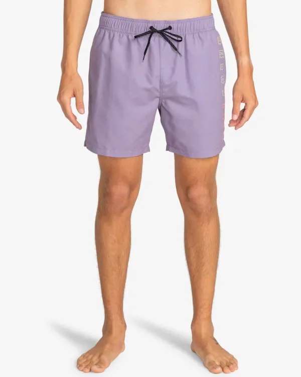 Billabong Badehose All Day Heritage Layback 16" für Männer Grey Violet