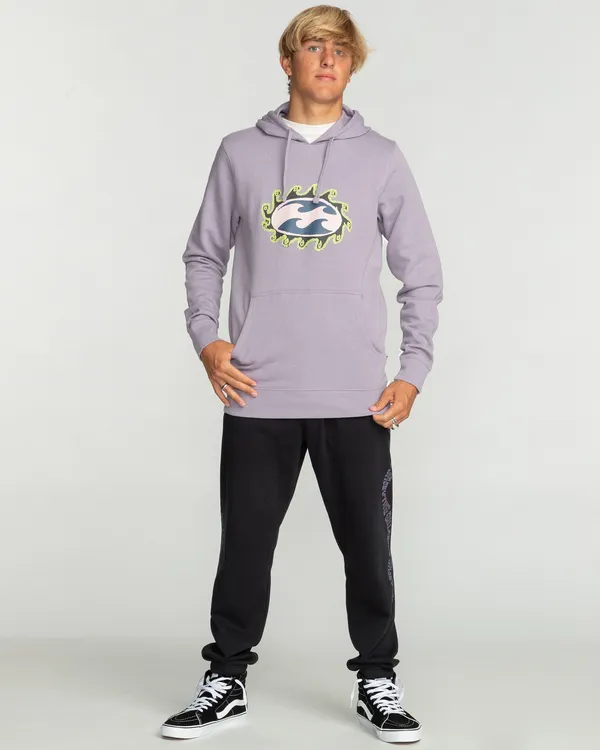 Billabong Hoodie Herren Crayon Wave Lila GR. L