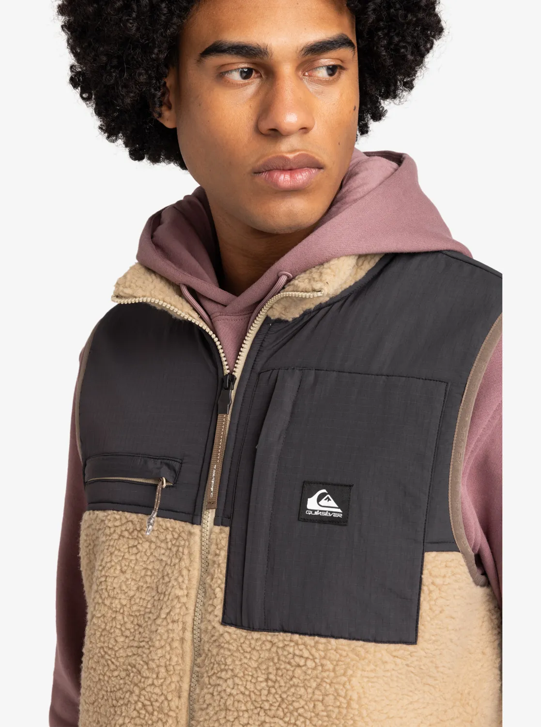 Quiksilver Shallow Water - Fleece-Weste mit Reißverschluss für Männer Braun GR. L