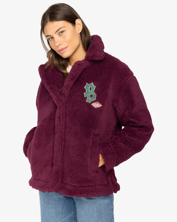 Billabong Jacke Damen Sherpa Dunkelpink GR. L