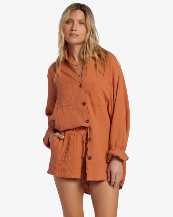 Billabong Bluse Damen Toffee GR. L