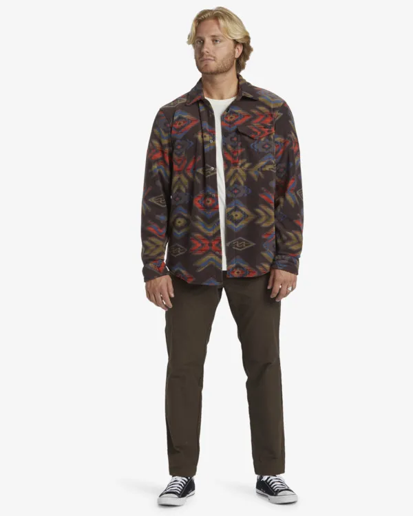 Billabong Hemd Lang Herren Flannel Lila GR. L