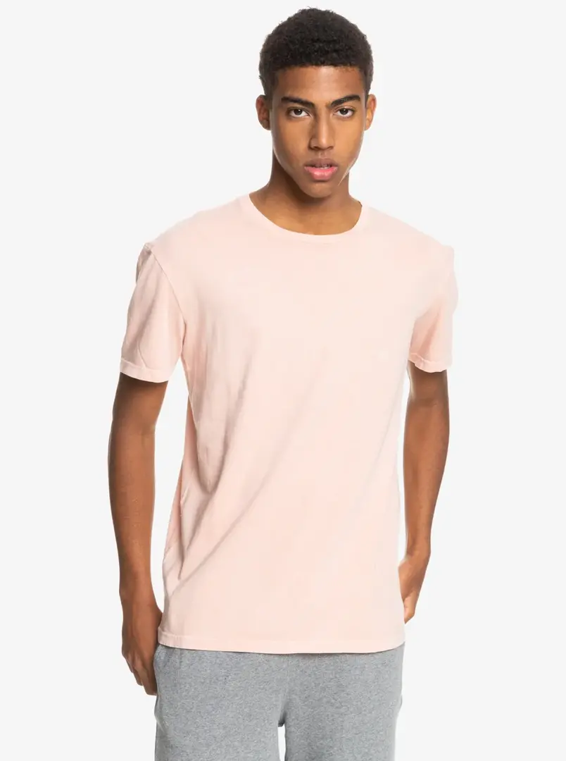Quiksilver Basic Bubble - Nachhaltiges T-Shirt für Männer Hellrosa GR. S